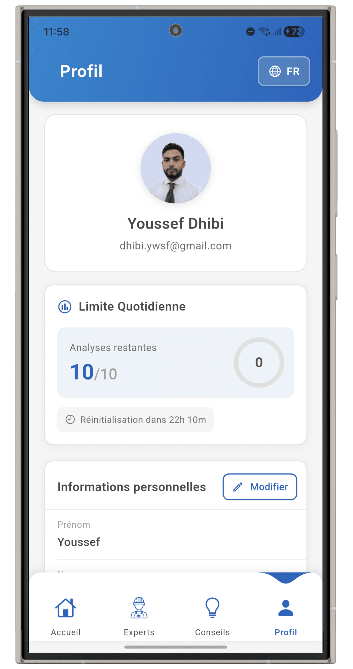 Profil Utilisateur